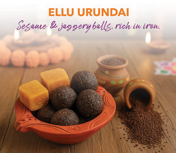 ELLU URUNDAI - SESAME & JAGGERY BALLS, RICH IN IRON