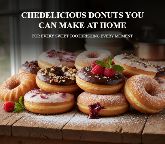 DELICIOUS DONUTS YOU CAN MAKE AT HOME FOR EVERY SWEET TOOTH