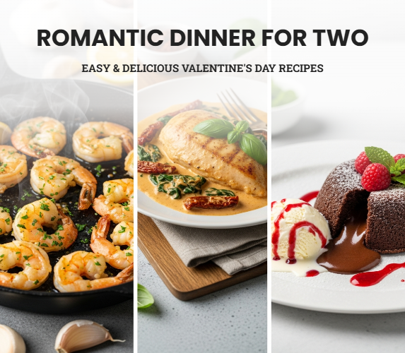 ROMANTIC DINNER FOR TWO - EASY & DELICIOUS VALENTINE'S DAY RECIPES