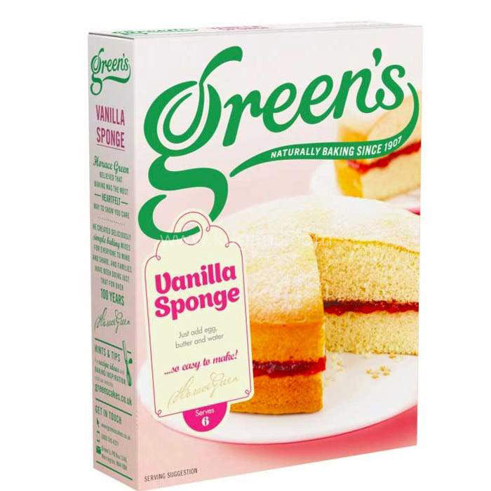 GREENS VANILLA SPONG CAKE 221G