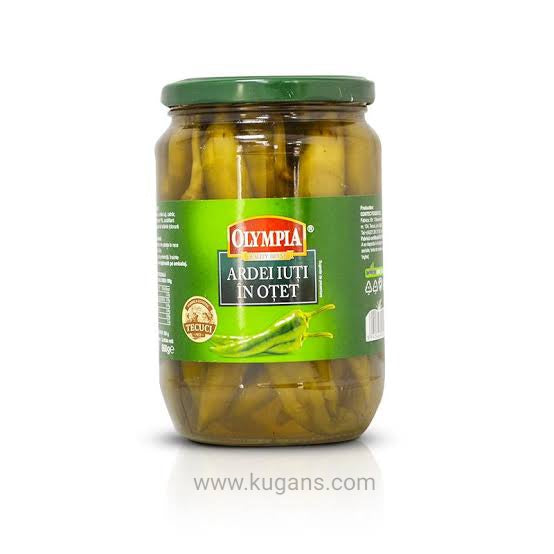 Olympia Hot Peppers In Vinegar 720ml