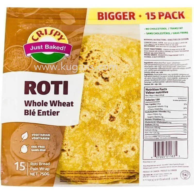 Crispy Whole Wheat Roti Pack 750g