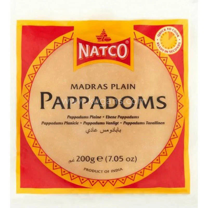 NATCO MADRAS PAPPADOMS 200G