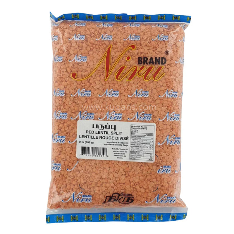 NIRU RED LENTIL SPLIT 900G