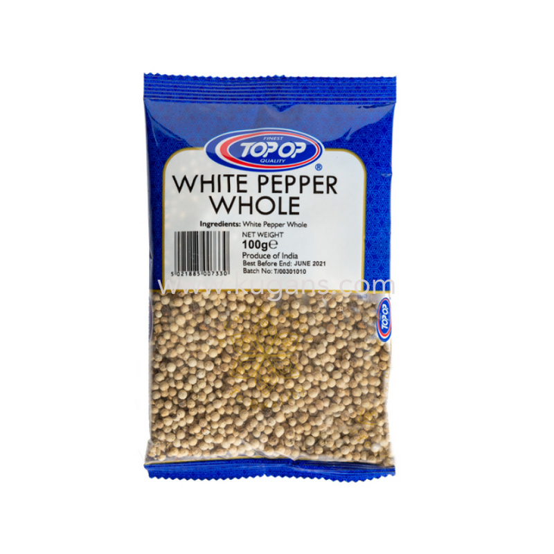 TOP OP WHITE PEPPER WHOLE 100G