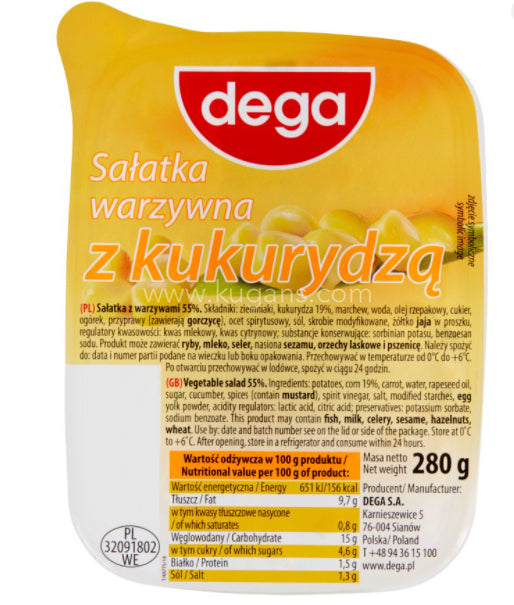 Dega Vegetable Corn Salad 280g