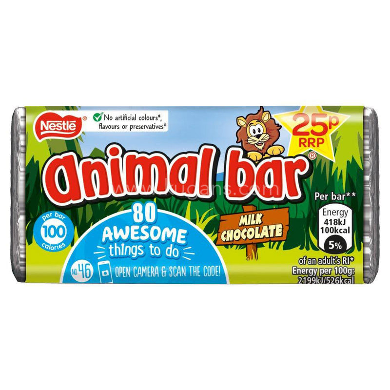 Animal Bar Milk Chocolate 19g