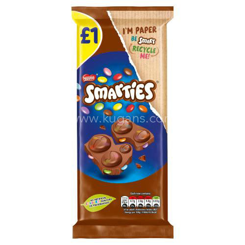 SMARTIES MILK CHOCO BLOCK 100G