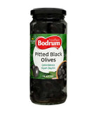 Buy cheap BODRUM PITTED BLK OLIVES 320G Online