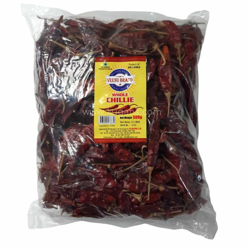 Veenu Whole Chilli 500g