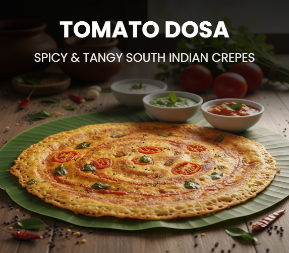 TOMATO DOSA - SPICY & TANGY SOUTH INDIAN CREPES