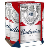 Buy cheap Budweiser Beer 440ml 4 Pack Online