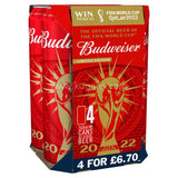 Buy cheap Budweiser Beer 568ml 4 Pack Online