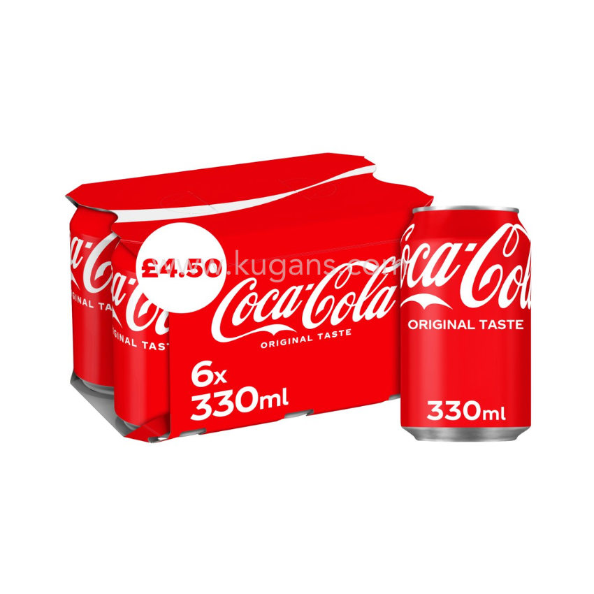 Buy cheap Coca Cola Original Taste 6 × 330ml Cans Online