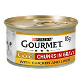 Buy cheap Purina Gourmet Gold Chunks In Gravy With Chicken And Liver 85g Online