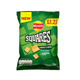 Buy cheap Walkers Squares Cheese & Onion Snacks 72g Online