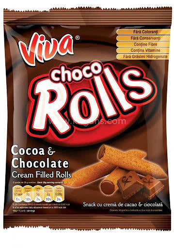 VIVA CHOCO ROLLS 100G