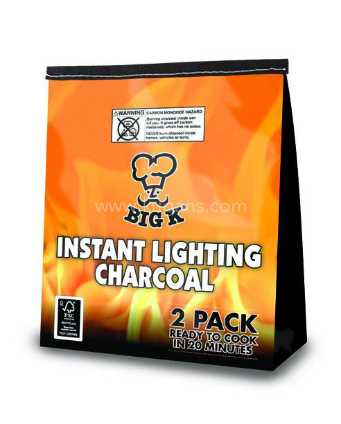 Buy cheap BIGK INSTANT LIGHT CHARCOAL 2S Online
