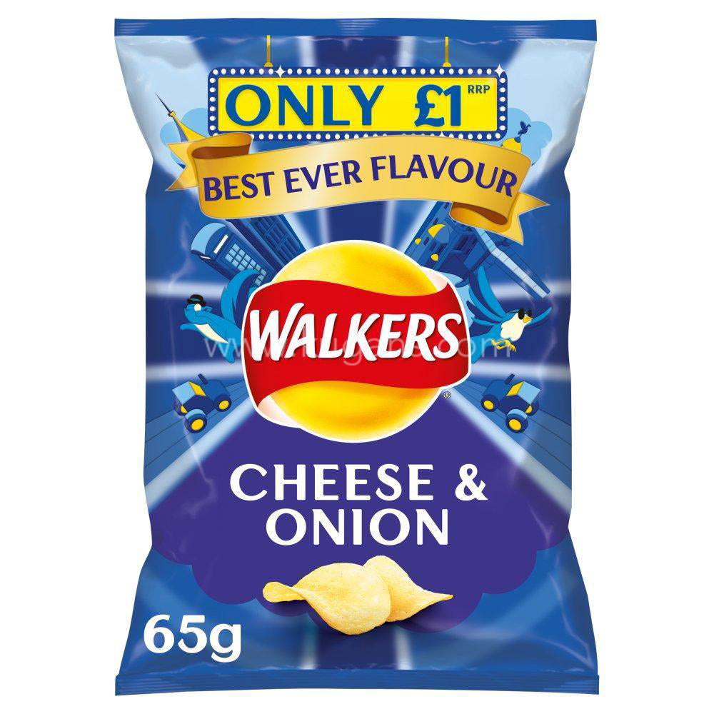 Buy cheap WALKERS CHEESE & ONION 65G Online