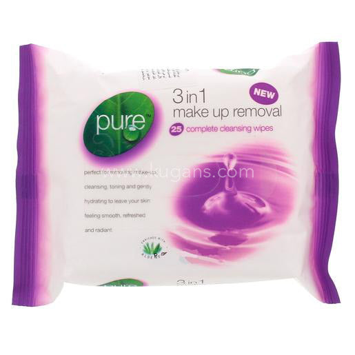 Buy cheap PURE 3 IN 1 MAKE UP REM WIPES Online