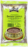 Buy cheap NATCO BROWN LENTILS 500G Online