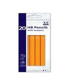 Buy cheap HB PENCILS WITH ERASERS 20PCS Online