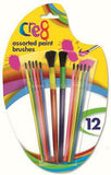 Buy cheap ASSORTED PAINT BRUSHES 12PCS Online