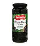 Buy cheap BODRUM PITTED BLK OLIVES 320G Online