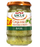 Buy cheap Sacla Organic Basil 190g Online