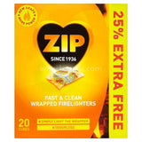 Buy cheap ZIP WRAPPED FIRELIGHTERS 20S Online